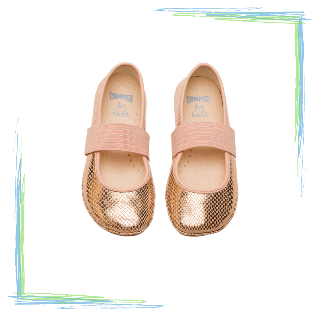 Camper Right Metallic Ballerinas