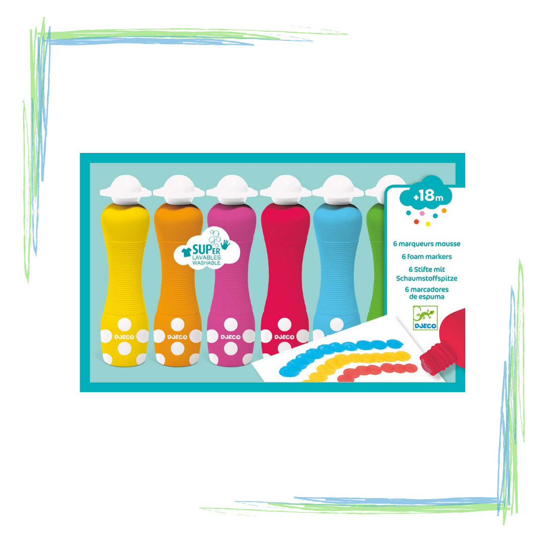 Djeco washable foam markers