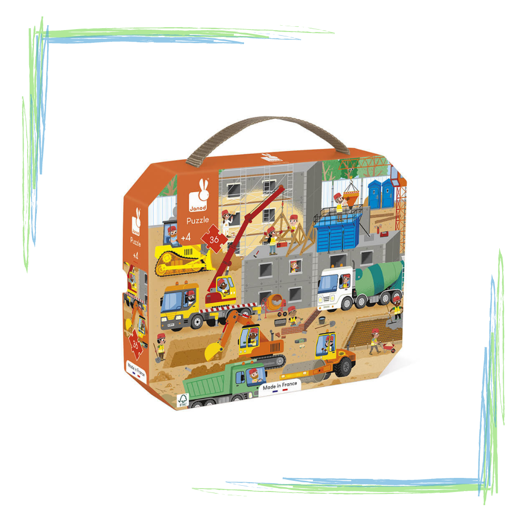 Janod Construction Site 36piece Puzzle