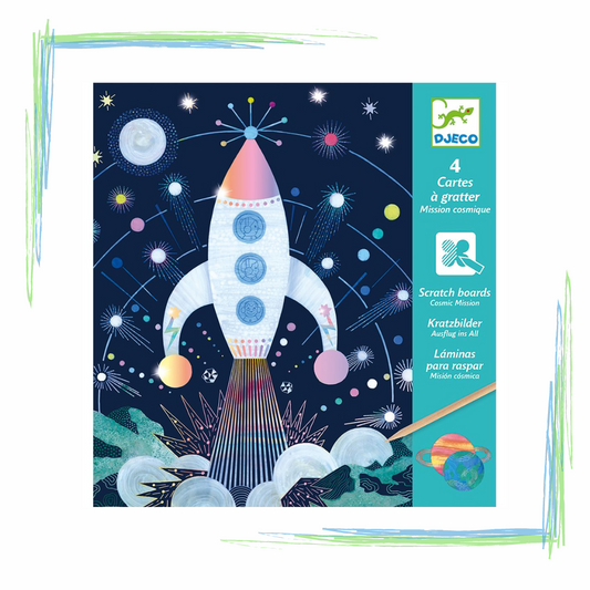 Djeco Scratch Cards - Cosmic Mission