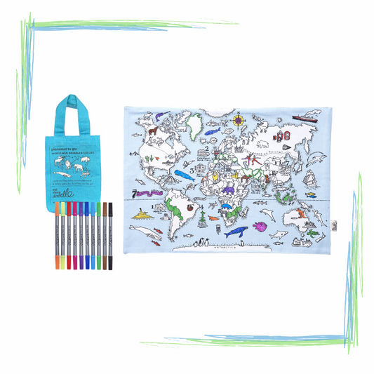 Eat Sleep Doodle Placemat To Go - Animals And Sea Life