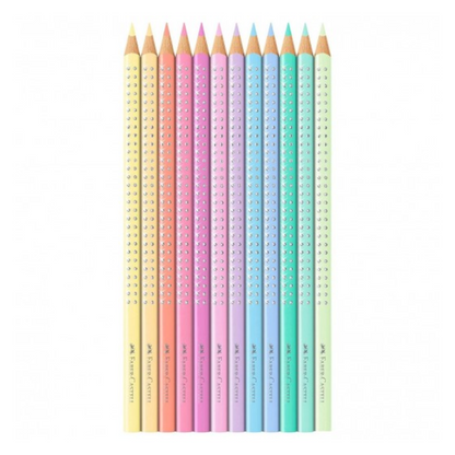 Faber Castell Sparkle Pastel Pencil Tin Of 12