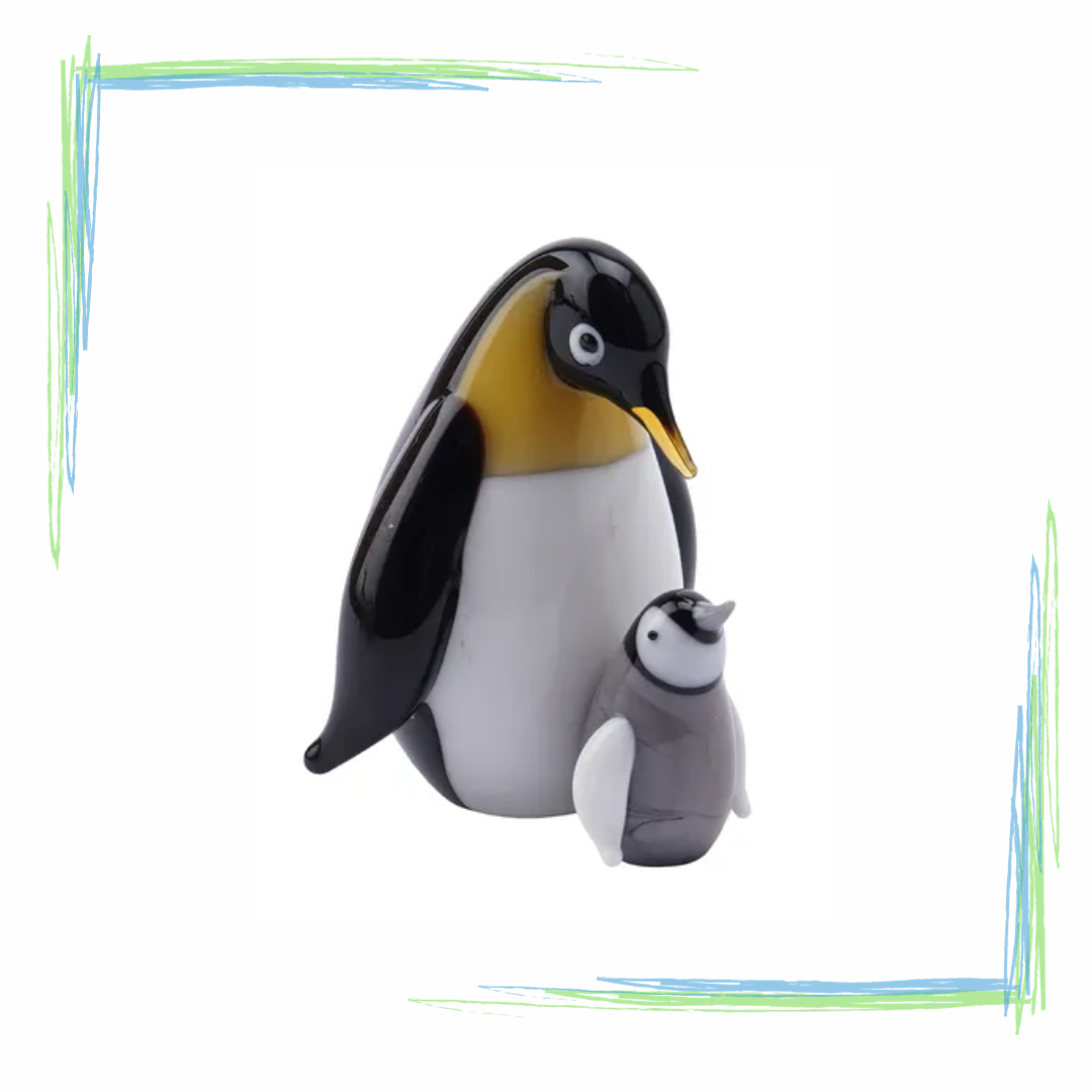 Glass Penguins Ornament