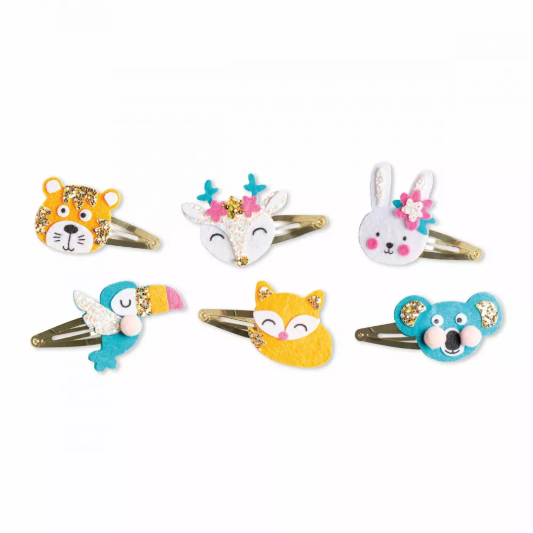 Janod Glittery Animal Hairclips - To Make