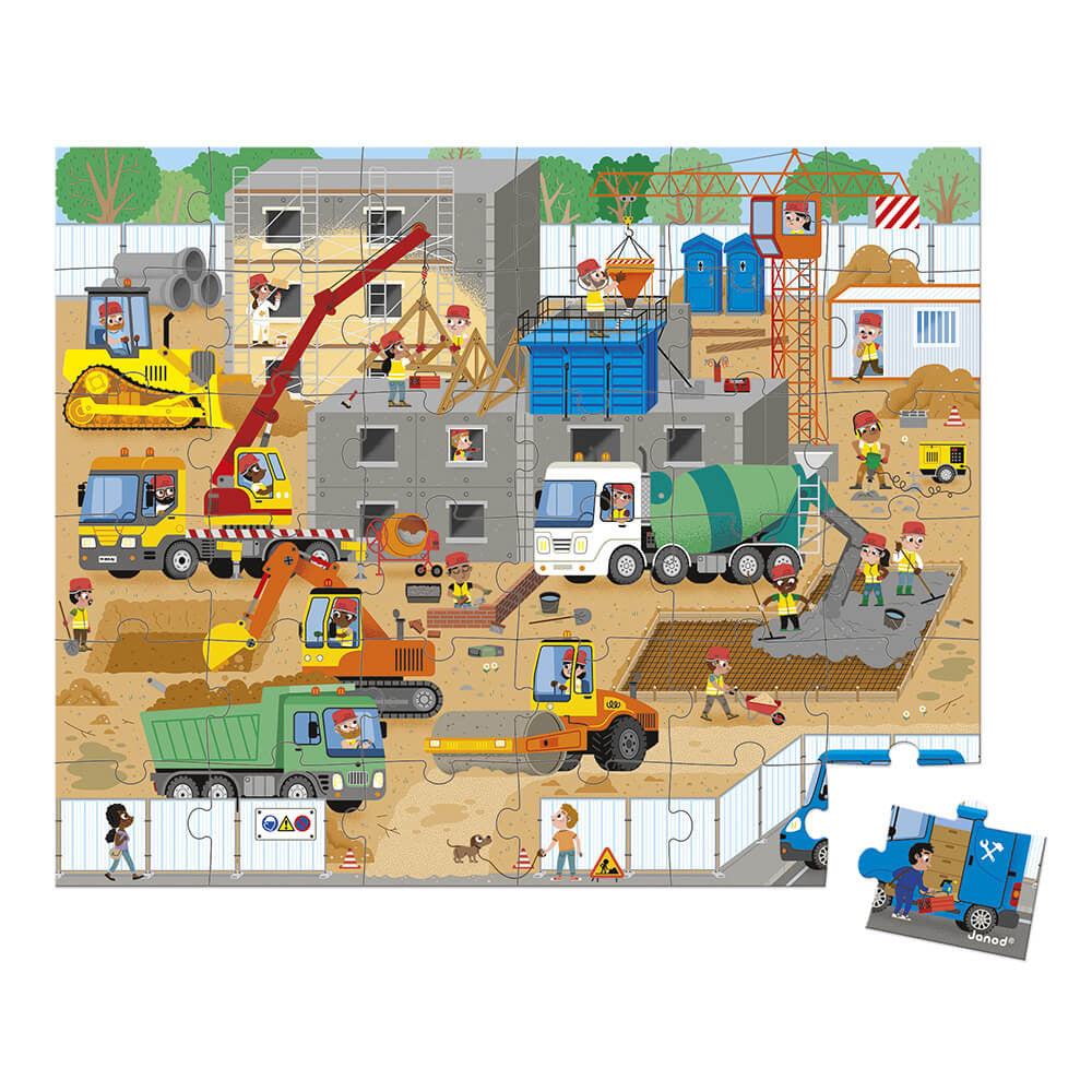 Janod Construction Site 36piece Puzzle