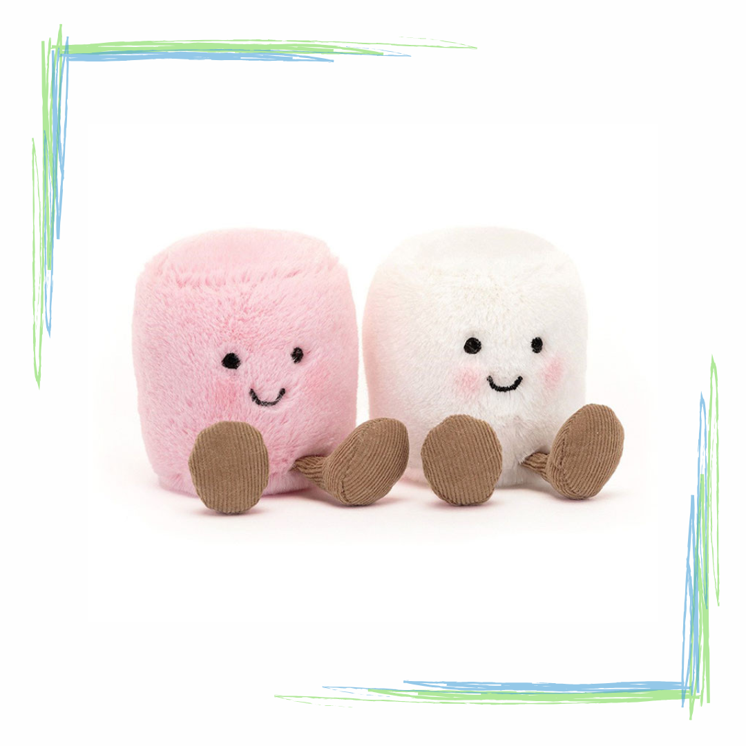 Jellycat Amuseables Pink and White Marshmallows