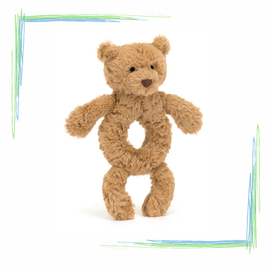 Jellycat Bartholomew Bear Ring Rattle