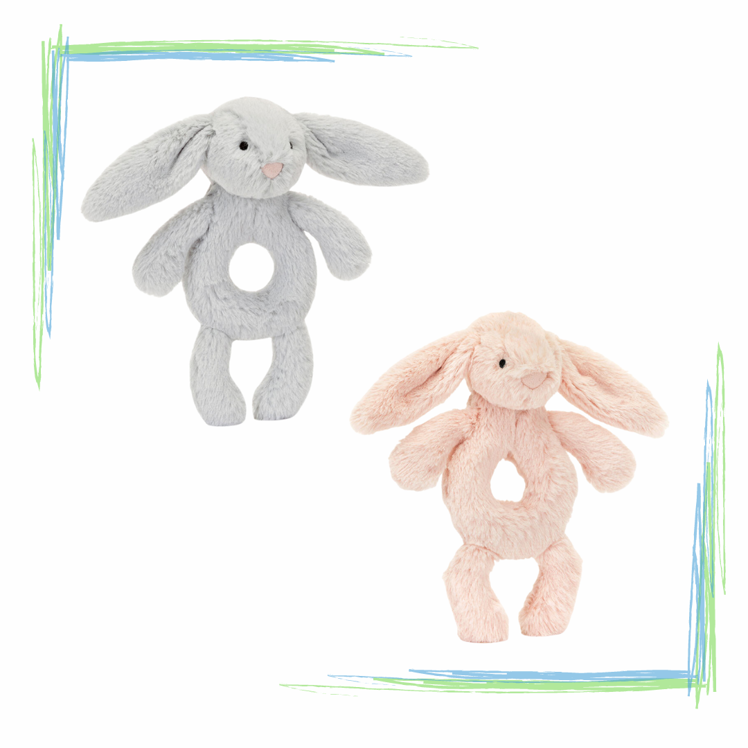 Jellycat Bashful Bunny Ring Rattle