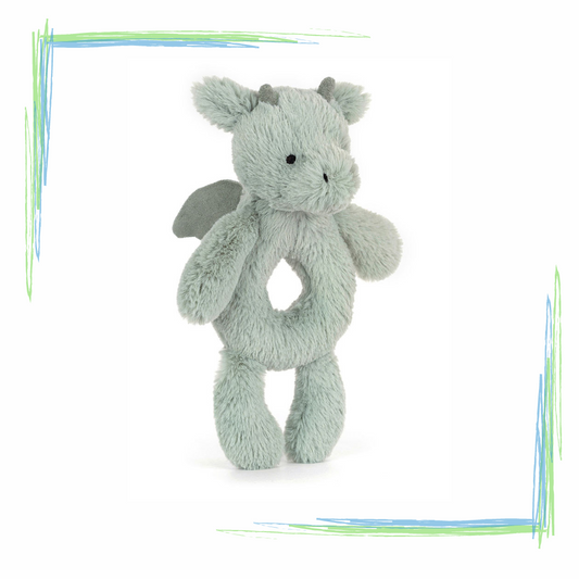 Jellycat Bashful Dragon Ring Rattle