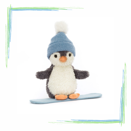 Jellycat Peanut Penguin Snowboarding