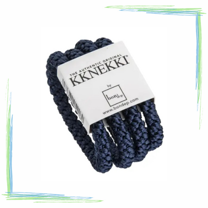 KKNEKKI Elastic Hair Band (set of 4) - Navy