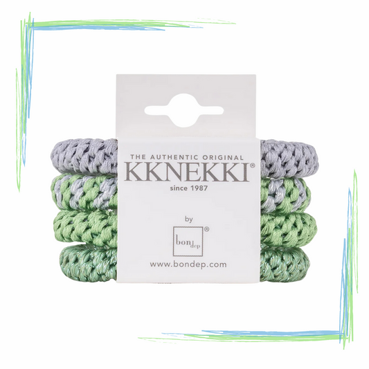 Kknekki Elastic Hair Band Set of 4 - Pale Greens