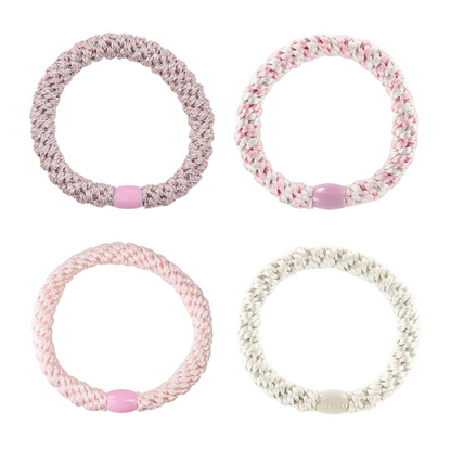 Kknekki Elastic Hair Band Set of 4 - Pale Pinks