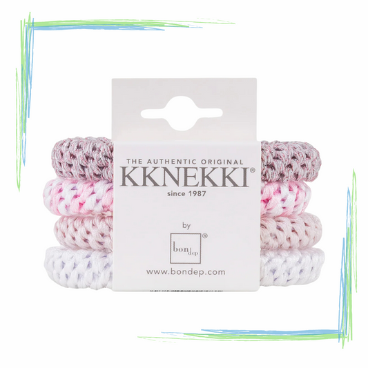 Kknekki Elastic Hair Band Set of 4 - Pale Pinks