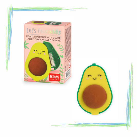 Legami Pencil Sharpener With Eraser - Let’s Avocuddle