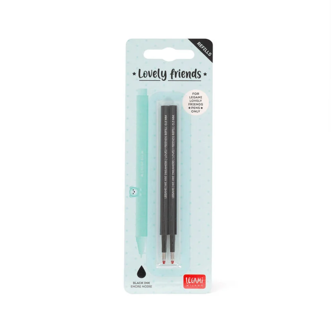 Legami Refills for Gel Pen - Lovely Friends - Set of 2