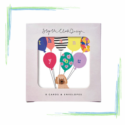 Stop The Clock Thank You Cards - Dog (8 pack)